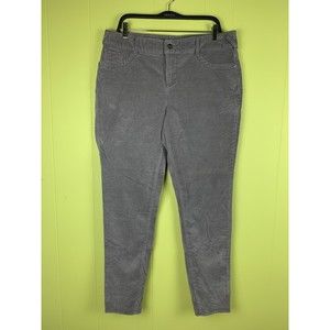 Maurices Pants Womens 18 Gray Corduroy Mid Rise Boot Cut Casual Pants Stretch